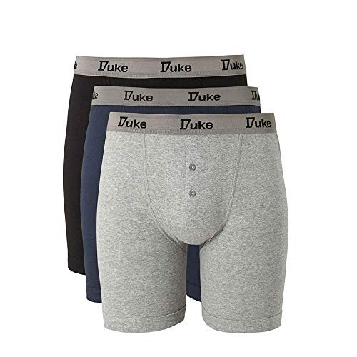 Duke London - Calzoncillos tipo bóxer para hombre, talla grande, 3 unidades