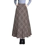 Photo Gallery artykey gonna lunga donna inverno elegante vita alta quadri lana maxi gonne vintage linea ad a svasata skirt cachi l Photo Gallery artykey gonna lunga donna inverno elegante vita alta quadri lana maxi gonne vintage linea ad a svasata skirt cachi l