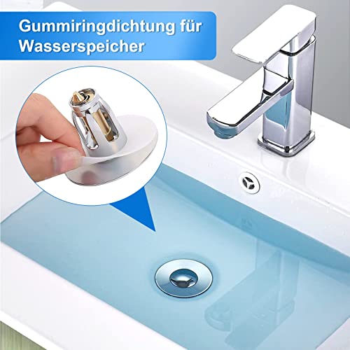 Tappi per lavandino, 2 pezzi, universali, per