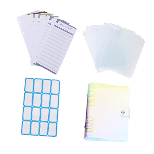 MINAOLULUS PVC Budget Planner Notebook A5 Size Cash Management Organizer Loose-Leaf Design for Personal Finance and Budgeting