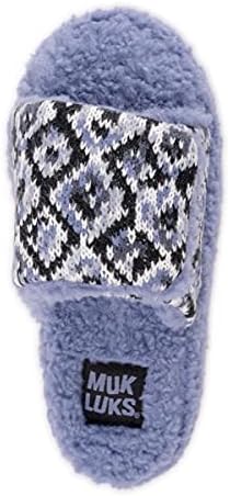 MUK LUKS Women's Romye Slide Slipper, Denim, X-Large | Image 4