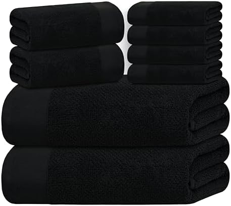 Tens Towels Pack of 8 Popcorn Textured Luxury Towels Set, 2 Extra...