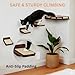 INICIO Cat Wall Shelves - Safe and Sturdy Cat Wall Furniture - Stylish Birch Wood Corner Shelf with 3 Steps for Cats up to 15lbs - Cushioned Perch and Stairs for Climbing and Playing - Dark Brown