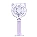 Produktbild BXROIU USB Ventilator Hand Tragbarer Mini VentilatorZelt Lüfter Leise Handventilator,mit LED Mehrfarbige Änderungen, USB aufladbare batterien (Violett)