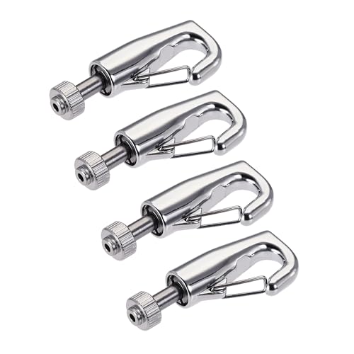 Image of uxcell Picture Hanging Wire Hook, 4pcs 7.5mm Open Adjustable Copper Hooks for Home Picture Art Gallery Picture Display Kit