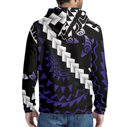 Men's Zip Up Hoodies Samoa Hawaii Dress Polynesian Tribal Tatau Pattern Long Sleeve Pullover Hoodies Sweatshirt2