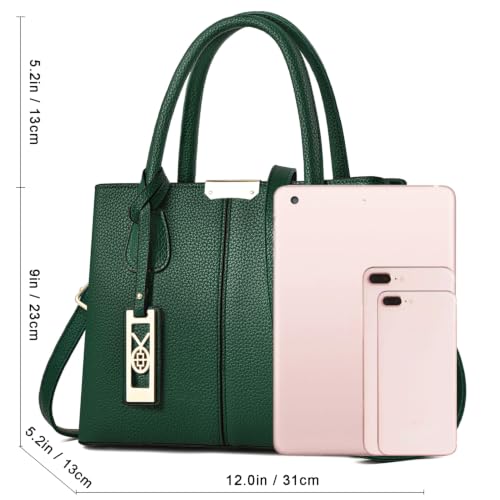 CHICAROUSAL Purses and Handbags for Women Leather Crossbody Bags Women's Tote Shoulder Bag, Dark Green, Medium by CHICAROUSAL - Image 5
