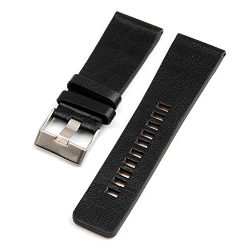 Preisvergleich Produktbild Kalb ausblenden Leder Uhrenarmbänder Uhrenarmband-Armbanduhr-Bands 26mm-34mm, schwarz, 26mm