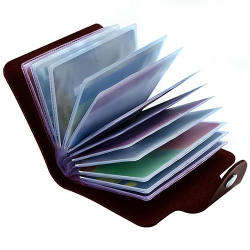 Image of Kraptick Card Holder Wallet for Men & Women- Credit Card Holder Organizer Multi Slot Card Case Wallet Compact Visiting Card Holder Slim Pocket Card Organizer for Daily Use & Travel (Pack of 2) (Brown)
