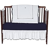 Baby Doll Bedding Unique 3Piece Crib Bedding Set, Navy