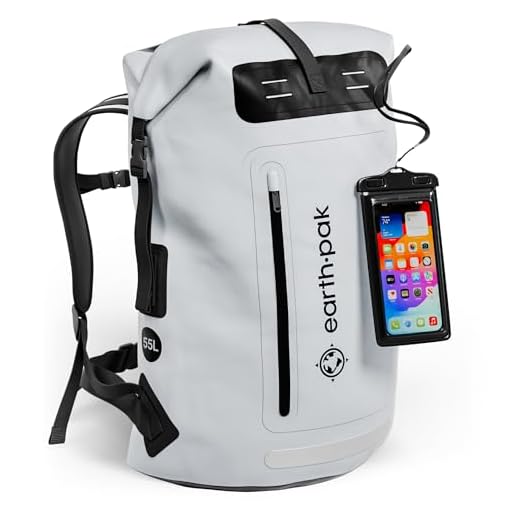 Best backpack for mountaineering Earth Pak Durable Waterproof Backpack with Phone Case
