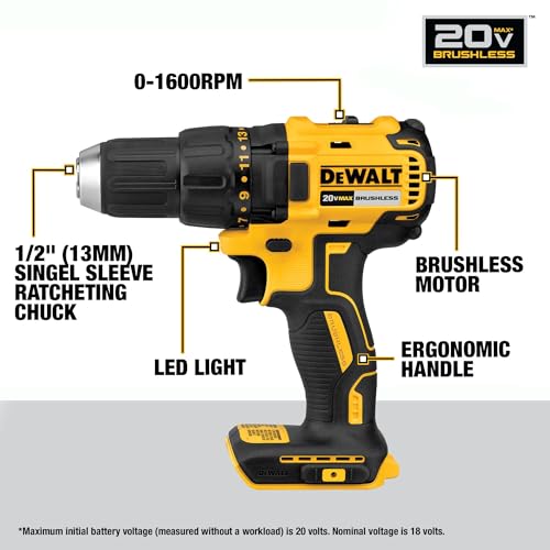 Image of DEWALT 20V MAX Cordless Drill Driver and Circular Saw Combo Kit with 2 x 2 Ah Batteries and Charger, Contractor Bag (DCK252D2)