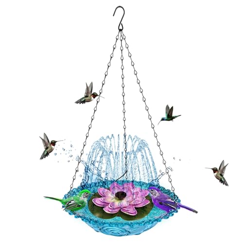 Mangeoire à oiseaux et bain d'oiseaux solaire pour aménagement de jardin extérieur - 8