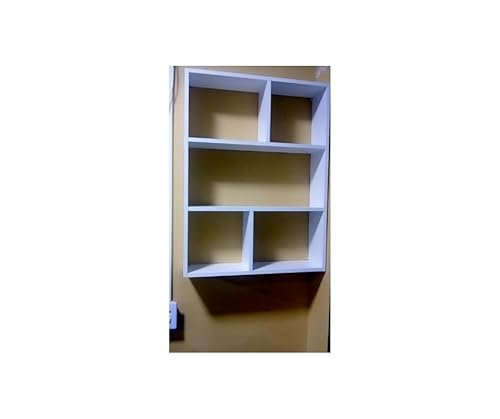 Estante para Livros MDF Branco Nicho Livreiro Multiuso Branca Organizadora Parede