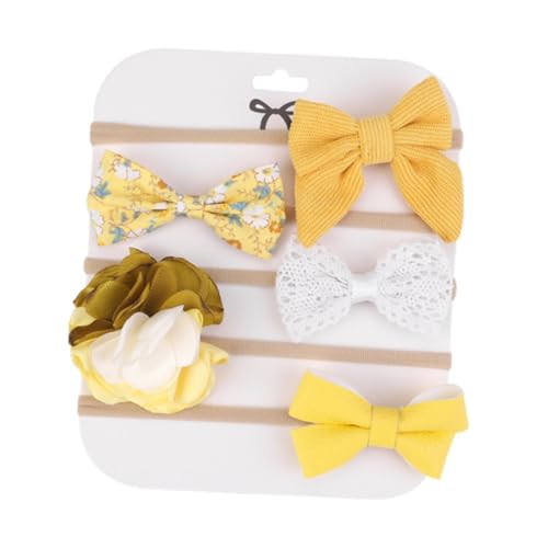 Diadema para bebé elástica de nylon con lazo de encaje floral accesorio infantil Qianly
