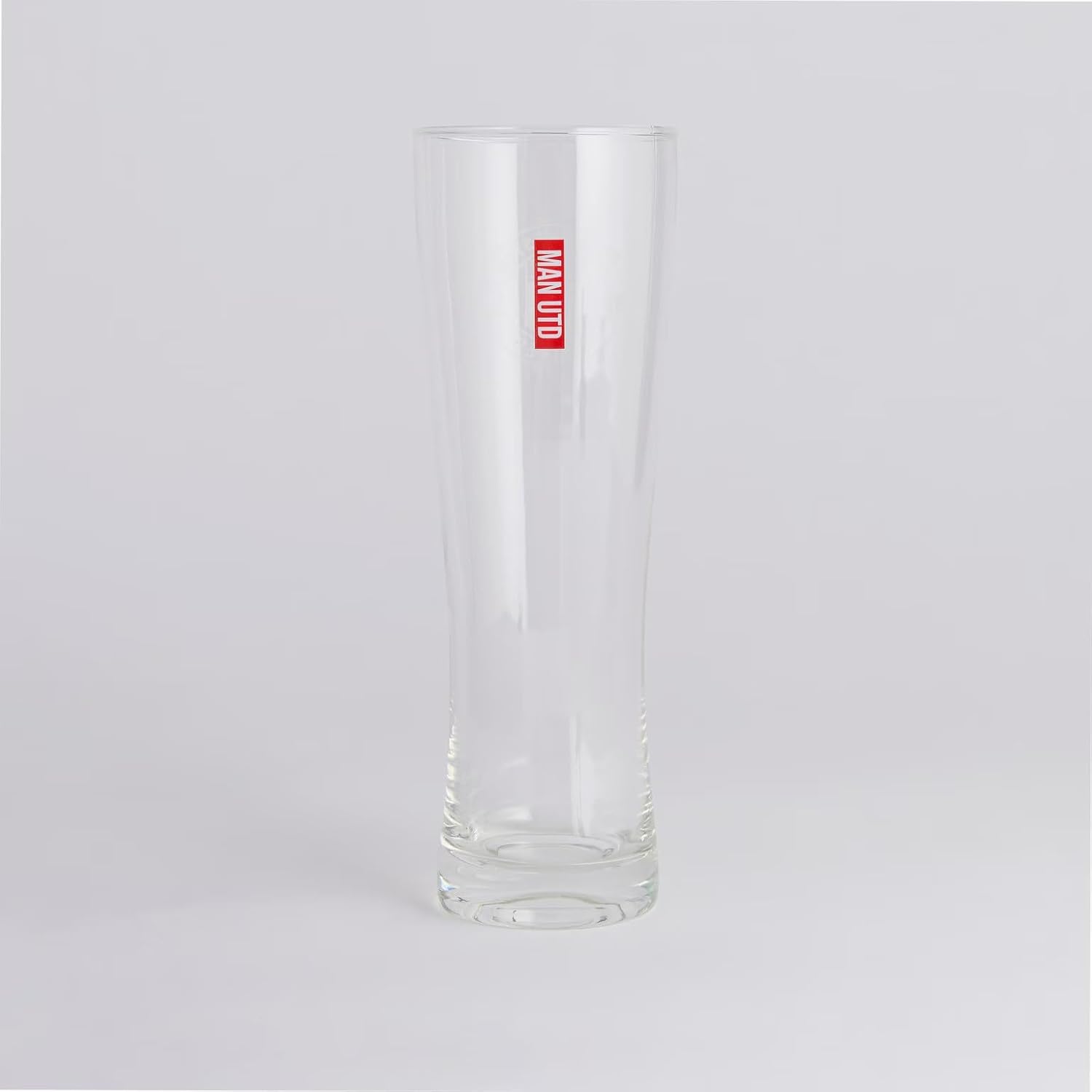 Manchester United FC Slim Pint Glass Mono Crest Peroni Style