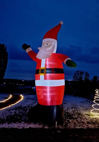 Riesen Weihnachtsmann selbstaufblasend mit LED Beleuchtung - 400 cm -...