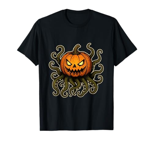 Photo de Eldritch Lovecraftian Citrouille d'halloween Cthulhu Mythos T-Shirt
