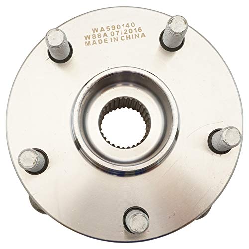 Image of TRQ Front Left and Right Wheel Bearing and Hub Assembly Set 2 Piece Compatible with 13-20 Lexus GS350 AWD 06-15 IS250 AWD 15-19 IS350 2020 IS350 18-19 IS300 V6 3.5L 20-22 RC300 V6 3.5L