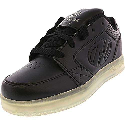 Heelys Unisex-Kids Premium Lo Wheeled Heel Shoe,black,1 M US Little Kid