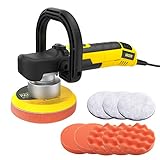 pulidora electrica para madera FÁCIL DE USAR: con su empuñadura de goma, su asa lateral de varias posiciones y su diseño de asa D, URCERI pulidora le ofrece una experiencia cómoda en todo momento