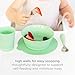 Ubbi Silicone Suction Bowls for Babies & Toddlers, 2-Pack – 2 Bowls + Interchangeable Stay-Put Base, High-Wall Self-Feeding for Baby-Led Weaning, BPA-Free Dishwasher Safe, Sugar Snap Green
