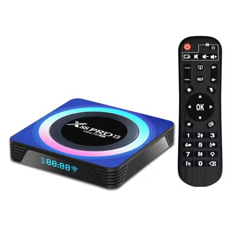 Caja Android TV 4K / 8K Wi-Fi 6 – 4 GB RAM + 64 GB ROM, Smart TV Box Ultra HD USB 3.0 / Bluetooth 5.0 – Reproductor de TV Android 13.0, Compatible con IPTV y Streaming