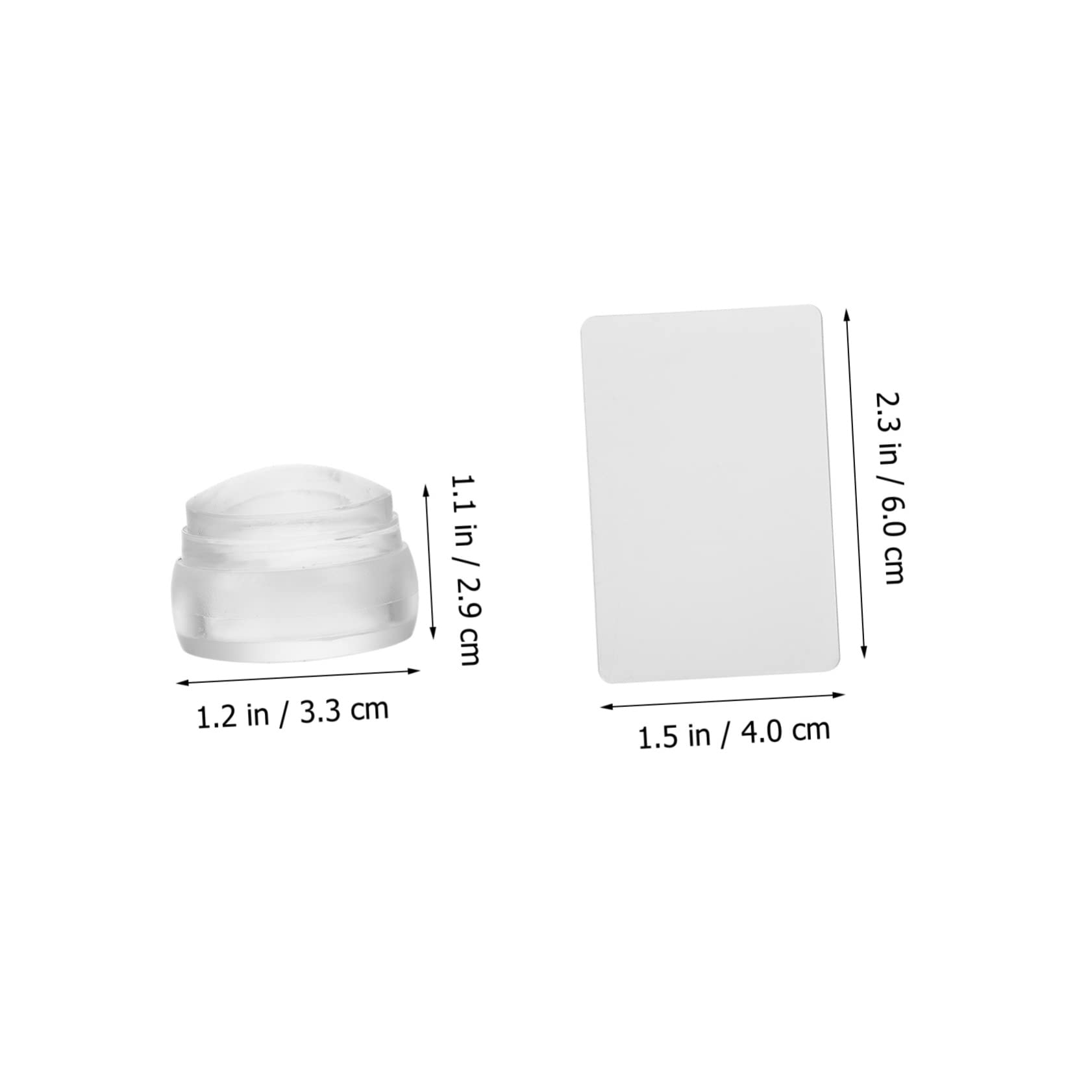 POPETPOP 12sets Stampini Per Unghie Silicone Trasparente Con Raschietti Strumenti Per Nail Art Per Manicure Casa e Professionale