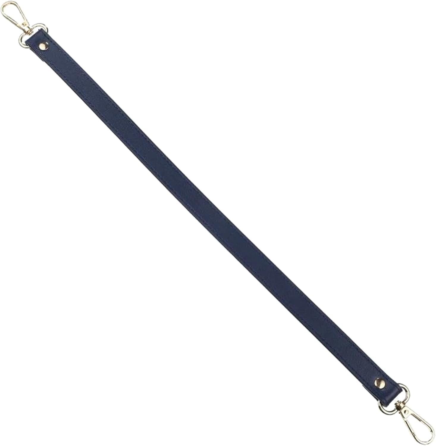 Correa corta para bolso de cuero de 46 cm con hebilla de plata para hombro y mano