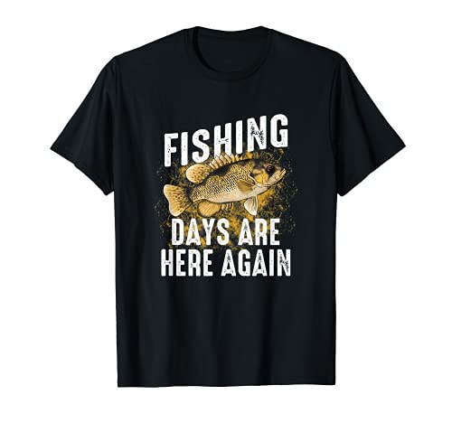 Divertido Pesca Gráfico Rock Bass Pescador de agua dulce Camiseta