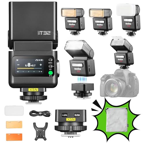 新品Godox iT32ストロボ & X5-Fトリガー カメラフラッシュキット Amazon | Godox iT32 ストロボ & X5-F トリガー カメラフラッシュ