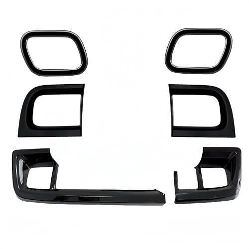 Vgafuze 新型2024年ホンダ フリードGT に適用 e:HEV AIR/CROSSTAR フロントエアコン 吹き出し口+ドリンクホルダーパネルカバー インテリアパネル(for FREED)ドレスアップ装飾パーツ6p (ピアノブラック)