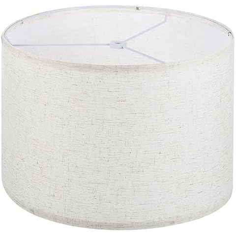 PATIKIL 13" Linen Drum Lamp Shade Cover