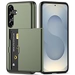 Nvollnoe for Samsung S25 Plus Case with Card Holder Dual Layer Heavy Duty Protective Case Hidden Card Slot Slim Wallet Cover for Samsung S25 Plus 6.7''(Green)