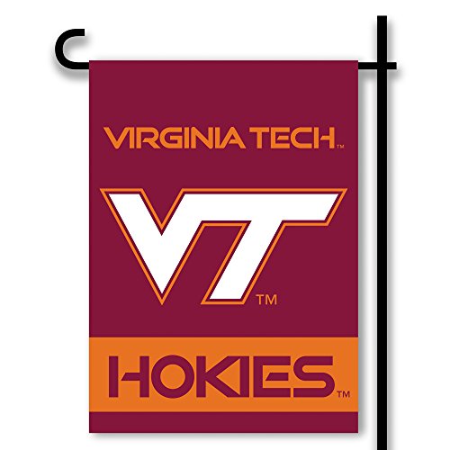 BSI PRODUCTS, INC. - Virginia Tech Hokies 2-Sided Garden Flag & Plastic Pole with Suction Cups - VT Football Pride - High Durability for Indoor and Outdoor Use - Great Fan Gift Idea - Virginia Tech