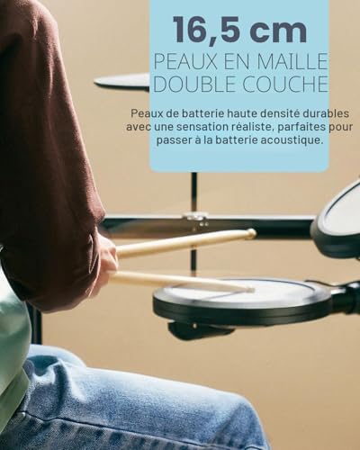 Batterie électrique Donner DED-70 silencieuse avec baguettes et casque inclus - 3