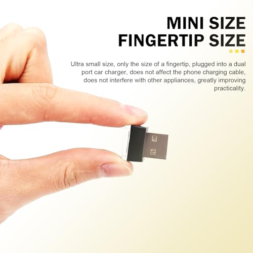 Lámpara LED interior ambiente USB para auto, 4 piezas miniatura 4