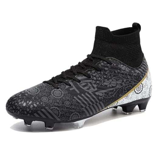 HaloTeam Men's Soccer Shoes Firm Ground Soccer Cleats Adults Athletic Outdoor/Indoor Professional Futsal Football Training Sneakers