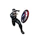 3d naklejki ścienne Kapitan Ameryka Malowidła ścienne Naklejki Super Hero Dekoracyjne Winylowe Tapety Wymienny Dziecięcy Pokój Wall Decor (Size : 60x80cm)