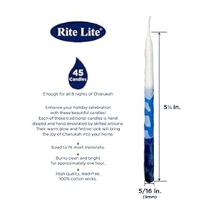 Ritelitepremiumdriplessbluewhitehanukkahcandlesbulkvaluepackof45decorativefitsmostmenorahsjewishholidaypartyfavorsaccessoriesdecorationsforall8nightsofchanukah  Urban Country Home Decor Rite lite premium dripless blue white hanukkah candles bulk value pack of 45 decorative fits most menorahs jewish holiday party favors accessories decorations for all 8 nights of chanukah  urban country home decor