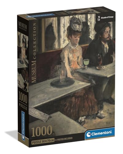 Clementoni - Puzzle pour Adultes 1000 Pièces, Museum dans Un Café Compact Box, Fabriqué en Italie, 39974