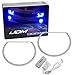 iJDMTOY For 2010-2013 Chevrolet Camaro Headlight Retrofit 7-Color RGB LED Angel Eye Halo Rings Kit with Remote Control (For Both Halogen or OEM HID Headlamps)