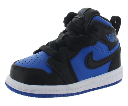Toddler Jordan 1 Mid Black/Royal Blue-Black-White (DQ8425 042) TD - Size 9c