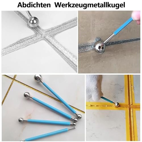 9 Stück Werkzeug Schaber Kit, Silikonentferner, Silikon Abzieher, Professionelles Silikon Werkzeugschaber Kit, für Badezimmer Küche Raum DIY Tool