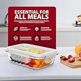 ZENO Glass Food Storage with Lids 4 Pack | 1000ml Airtight Food Containers | BPA Free Food Storage Containers with Plastic Locking Lids | Glass Meal Prep Lunch Box Takeaway Containers - Image 4