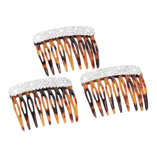 Bling Hair Side Combs,Hair Combs Clips,Hair Accessories for Women,White image 2