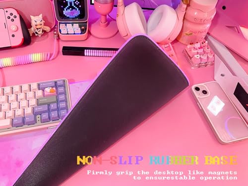 JMIYAV RGB Cherry Blossom Gaming Mouse Pad Pink