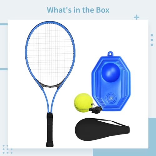Set de raqueta de tenis de 27 pulgadas con balón y base miniatura 3
