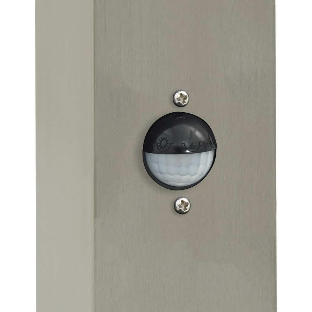 Lampadari con sensore in acciaio inox, 3 pezzi, altezza 80 cm, protezione IP44, per giardino, terrazza, vialetto, illuminazione esterna con sensore di movimento e diffusore per sentieri