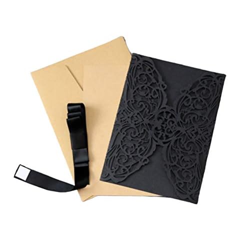 TOYANDONA - Tarjetas huecas de encaje para invitaciones de Halloween Cover